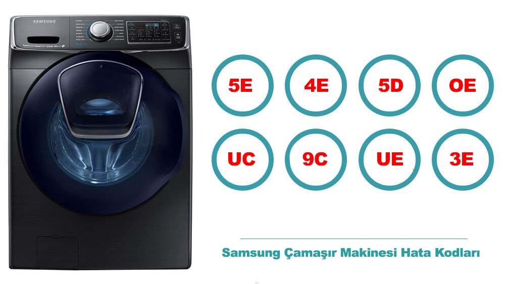 samsung camasir makinesi hata kodlari