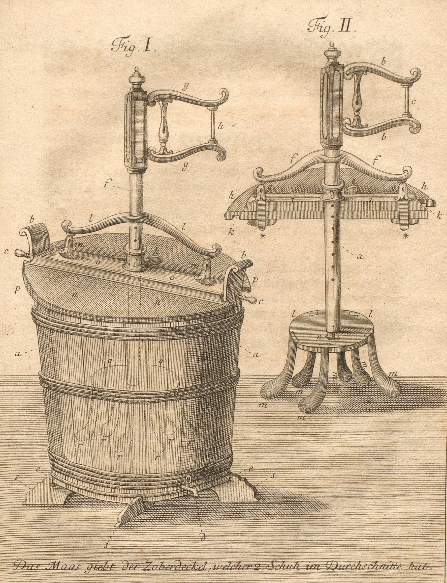 1767 Jacob Christian Schaffer e ait camasir makinesi cizimi