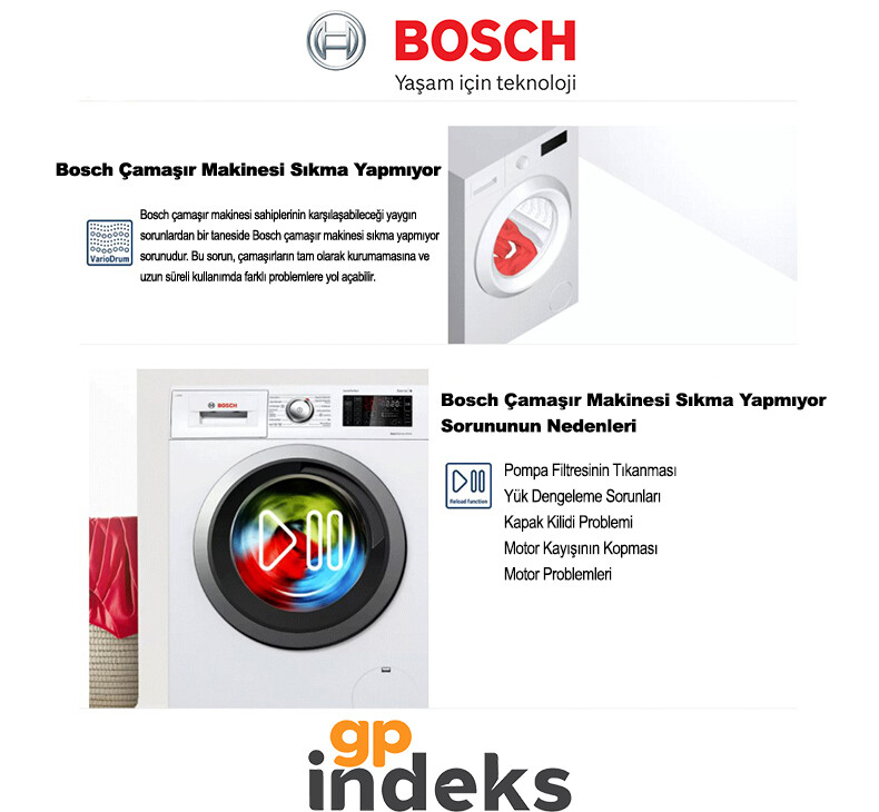 Bosch Çamaşır Makinesi Sıkma Yapmıyor