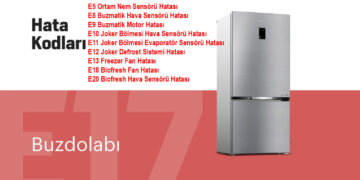 Arçelik buzdolabı hata kodları ve çözüm önerileri tablosu