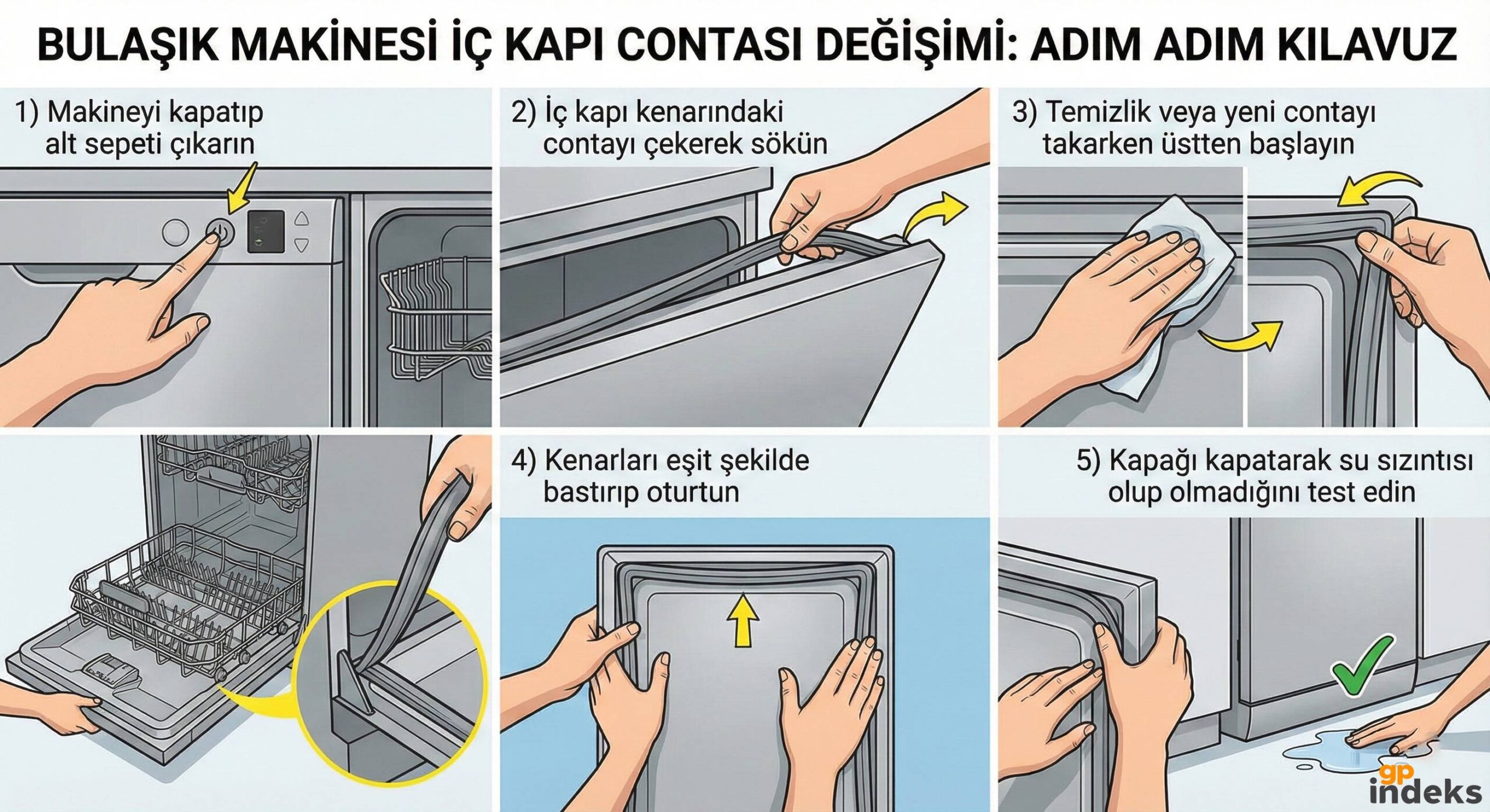 Bulaşık Makinesi İç Kapı Contası Değişimi